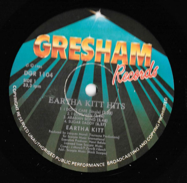 Eartha Kitt ‎– Eartha Kitt Hits