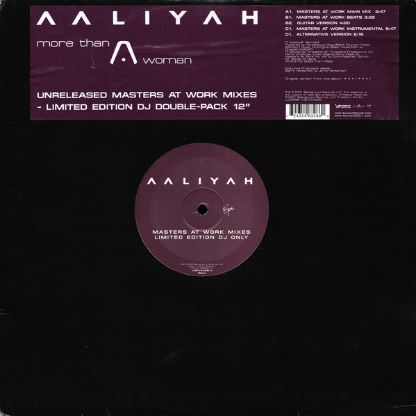 Aaliyah ‎– More Than A Woman (Unreleased Masters At Work Remixes)