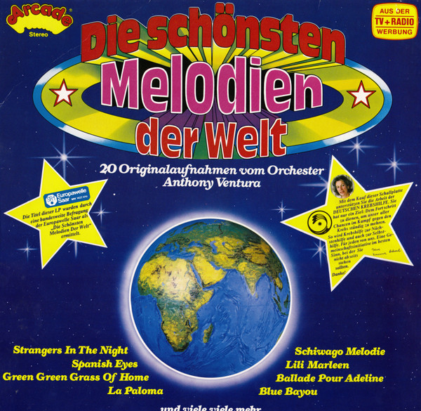 Orchester Anthony Ventura ‎– Die Schönsten Melodien Der Welt (20 Originalaufnahmen Vom Orchester Anthony Ventura)